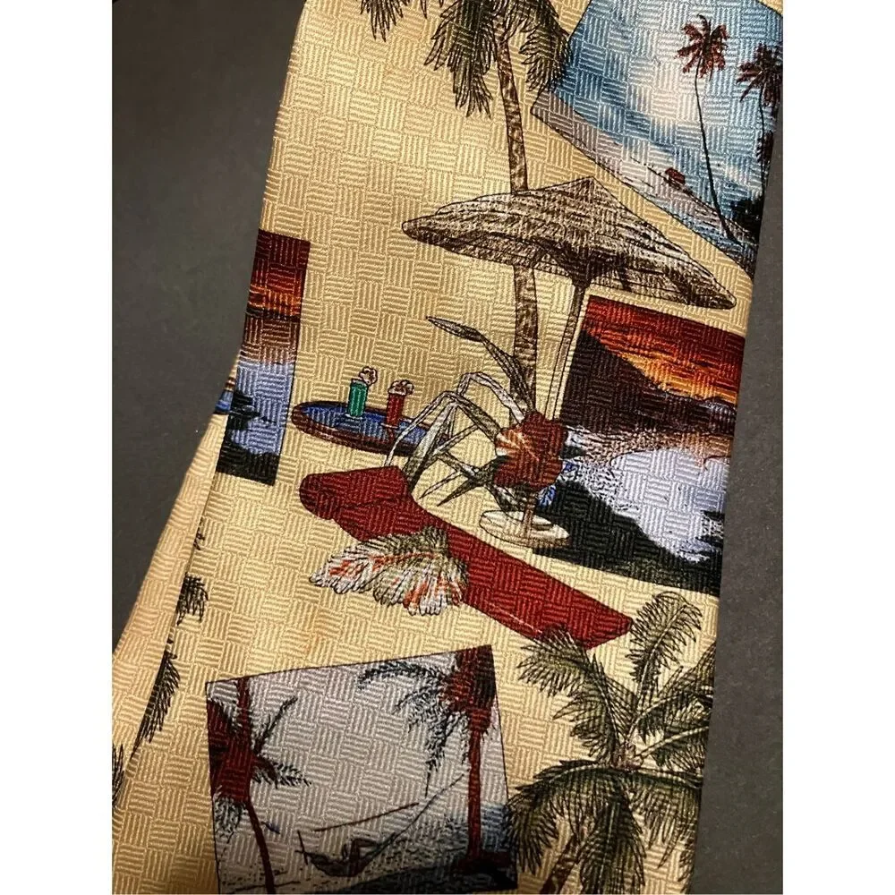 Tropical‎ Prink Silk Tie